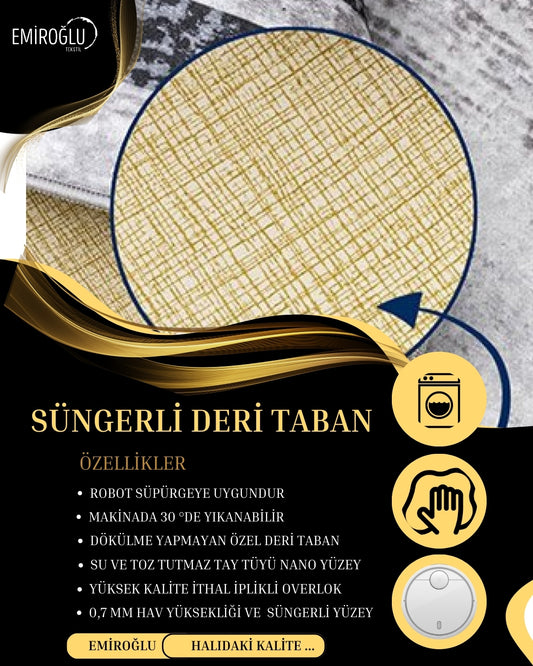 Mermer Zemin Medusa Motifli Siyah Krem Versace Halı – Deri Taban, Süngerli Yüzey, Yıkanabilir1