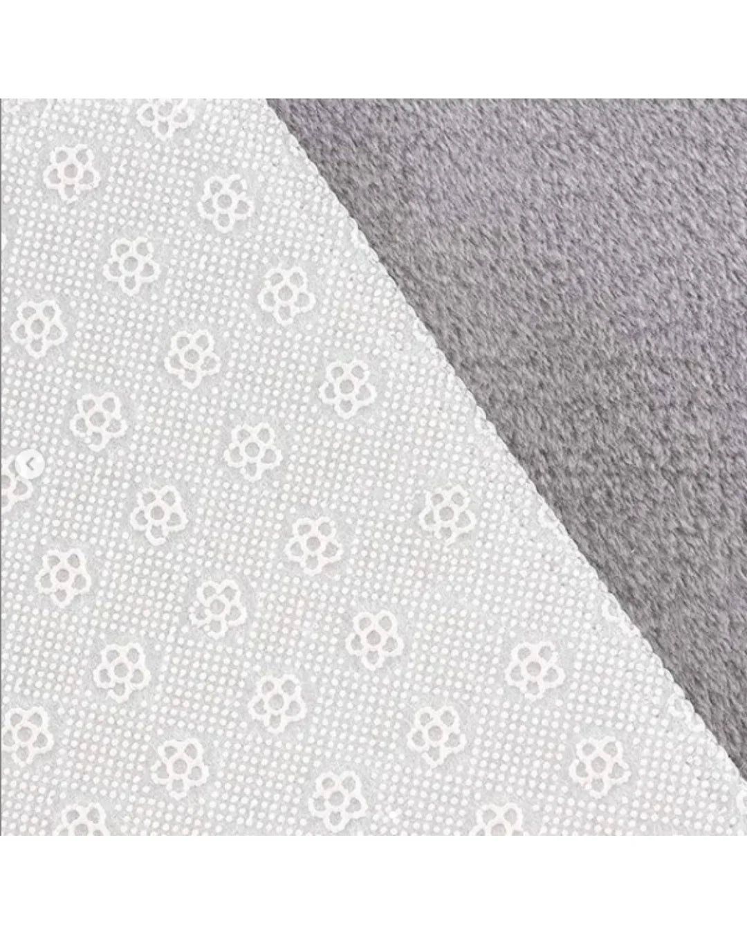 Özel Orijinal Gri Renk Peluş Yüzeyli Kaymaz Taban Peluş Halı1