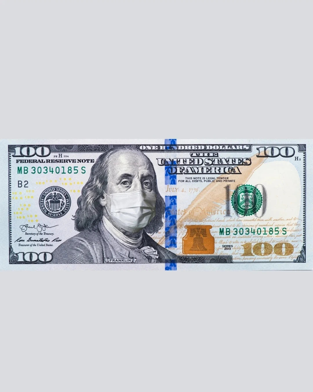 Gerçek Korona Maskeli 100 Dolar Şeklinde Kaymaz Taban Dijital Baskı Yıkanabilir Halı1
