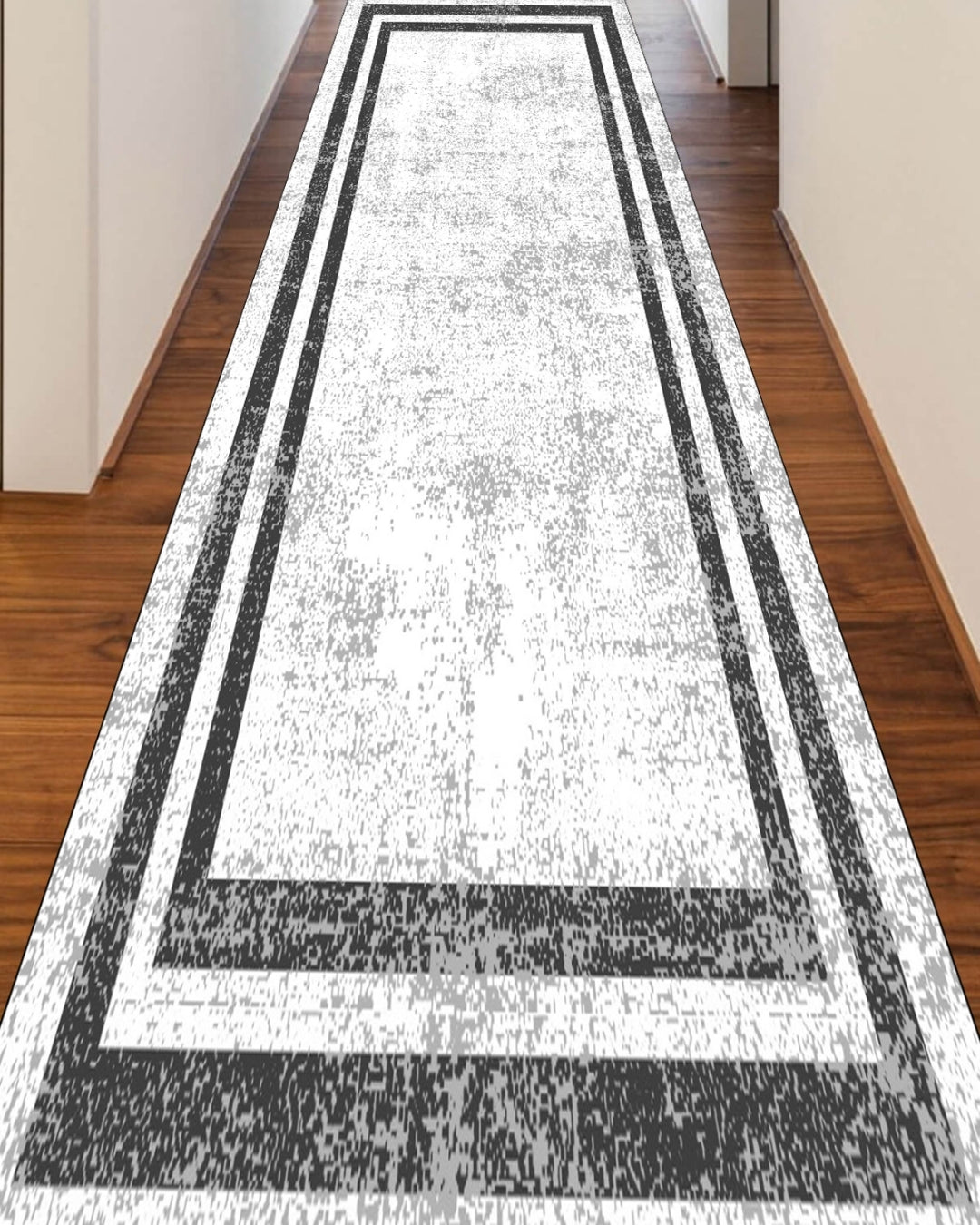 Krem Zemin Beyaz Şerit Özel Süngerli Yüzey Kaymaz Taban Yolluk / Halı 5