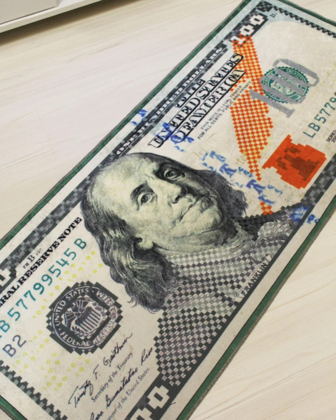 Gerçek 100 Dolar Şeklinde Dijital Baskı Halı – Kaymaz Taban, Yıkanabilir, Özel Tasarım4