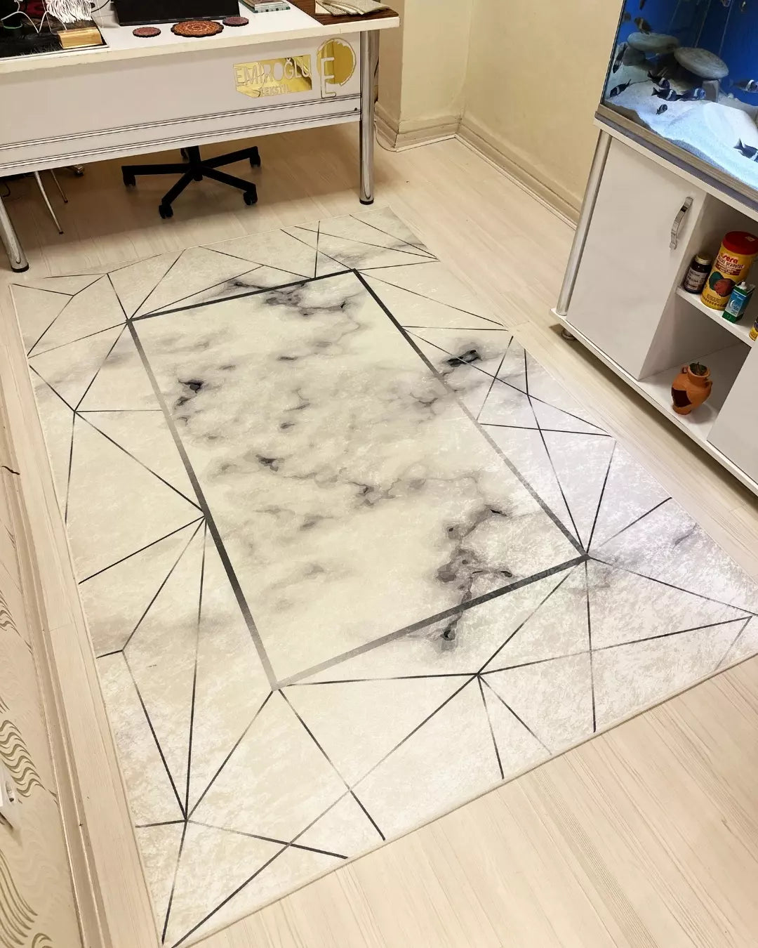 Mermer Zemin Özel Süngerli Yüzey Halı – Kaymaz Taban, Makinede Yıkanabilir3