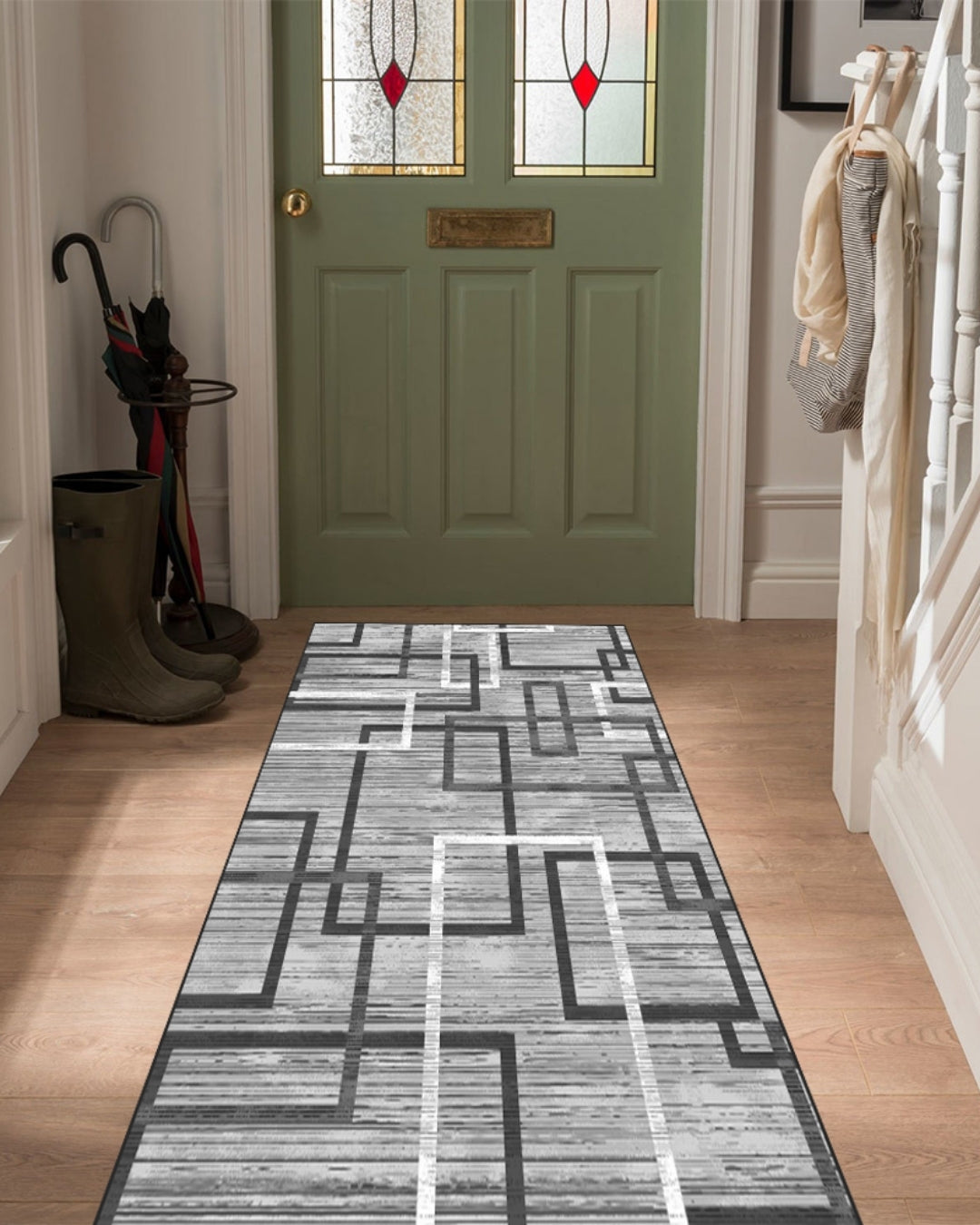 Çizgisel Desen Özel Süngerli Yüzey Kaymaz Taban Yolluk / Halı 3
 