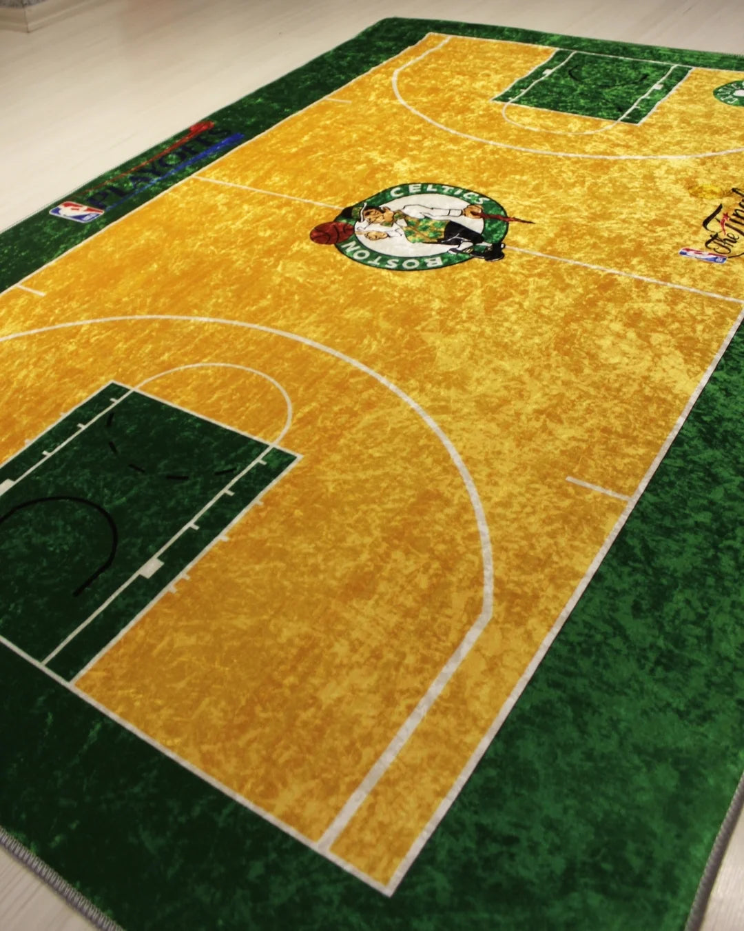 Boston Celtics NBA Sahası Şeklinde Dijital Baskı Halı – Kaymaz Taban, Yıkanabilir2