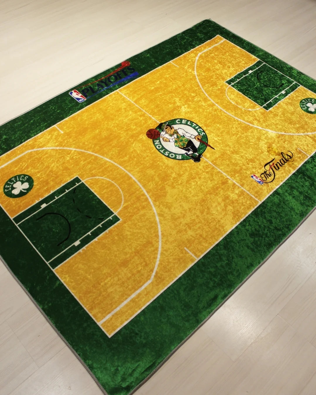 Boston Celtics NBA Sahası Şeklinde Dijital Baskı Halı – Kaymaz Taban, Yıkanabilir3