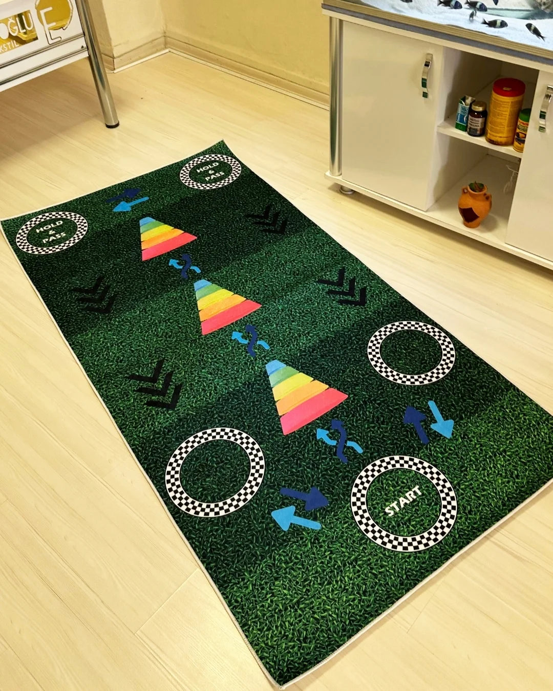 Futbol Dribbling Geliştirici Kaymaz Taban Süngerli Yüzey Makinede Yıkanabilir Halı1