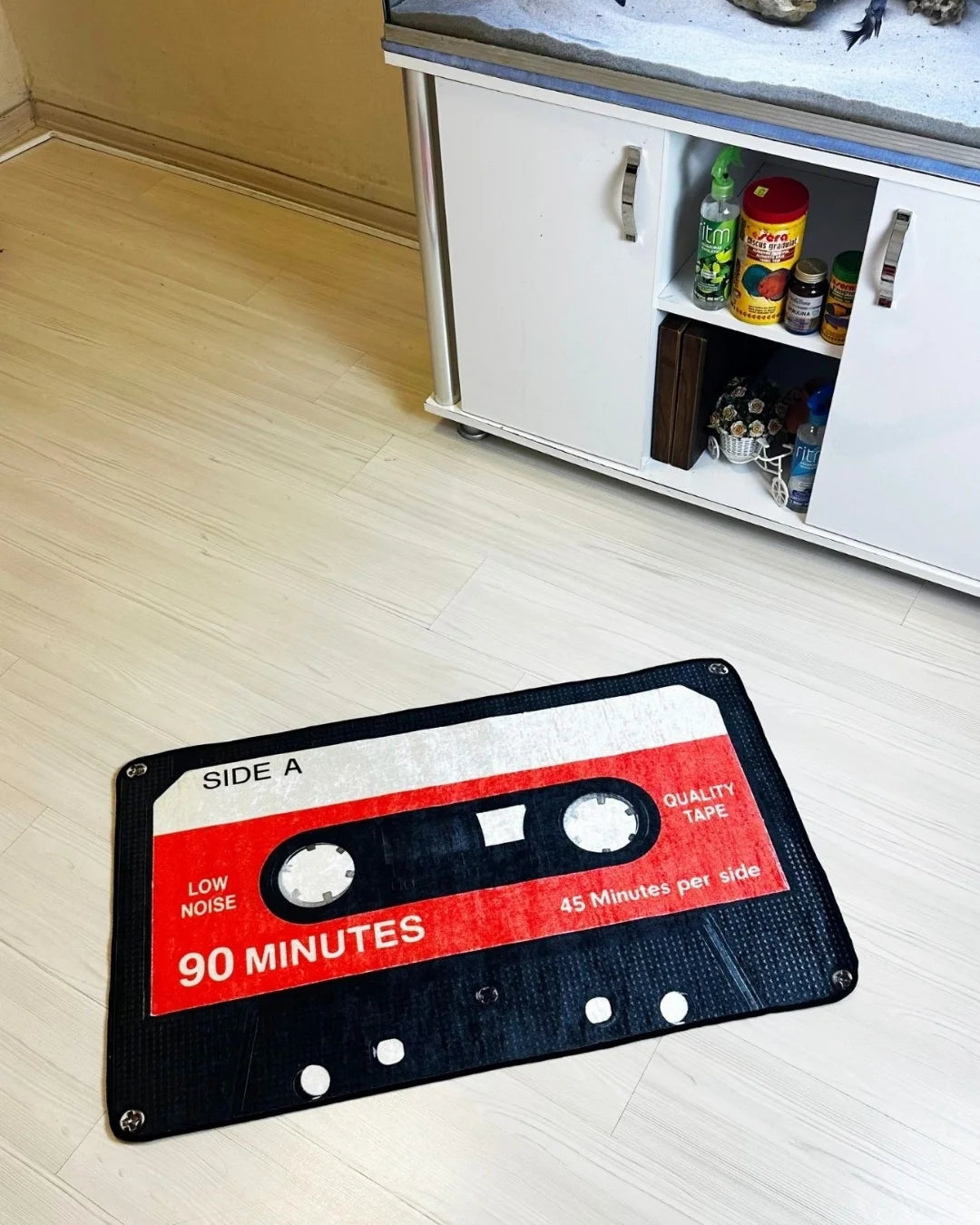 Gerçek Kırmızı Kaset Şeklinde Yıkanabilir Kaymaz Taban Dijital Baskı Halı2