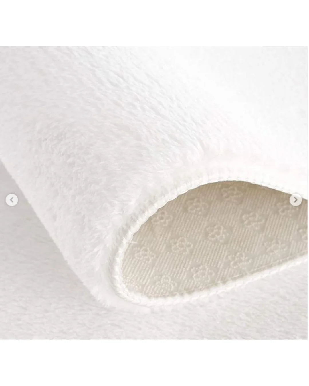 Özel Orijinal Krem Renk Peluş Yüzeyli Kaymaz Taban Peluş Halı2