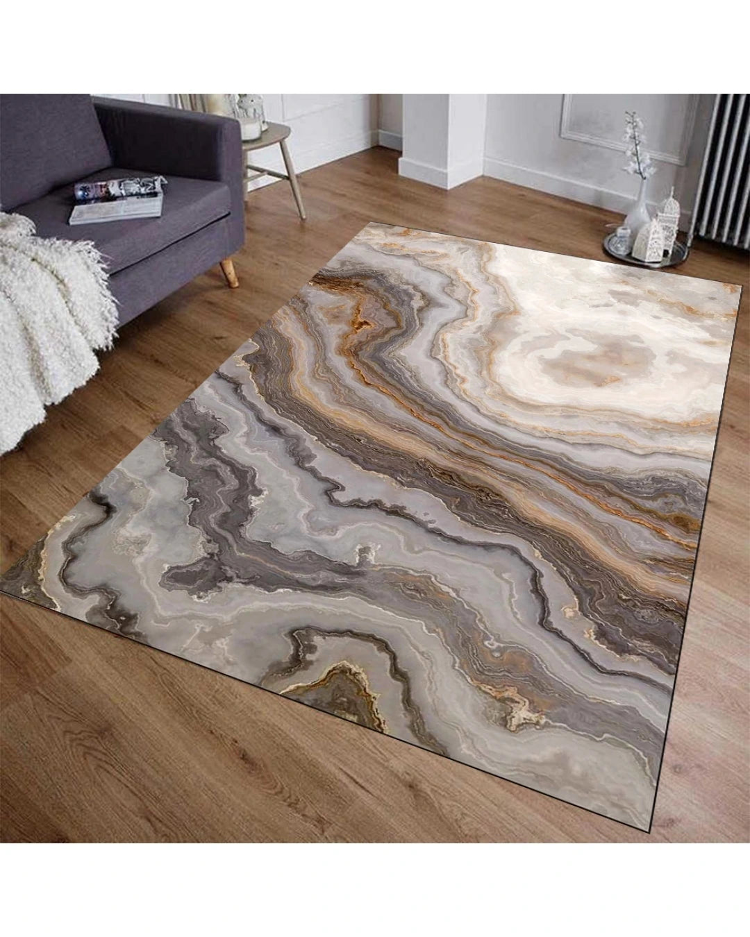 Picasso Motifli Özel Tasarım Halı – Kaymaz Taban, Süngerli Yüzey, Makinede Yıkanabilir