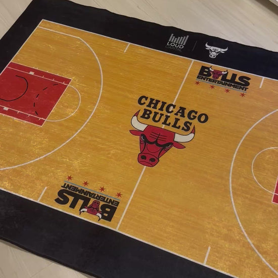 Chicago Bulls NBA Sahası Şeklinde Dijital Baskı Halı – Kaymaz Taban, Yıkanabilir6